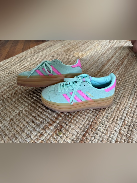 adidas Shoes - adidas Gazelle Bold Platform Sneakers IH0372 Mint Green Pink Gum Sole Size 5